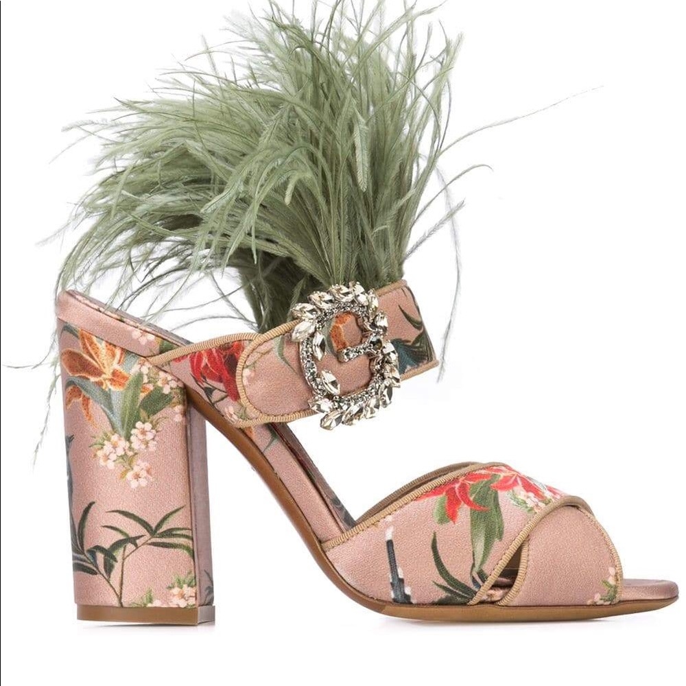 Tabitha Simmons Johanna Ortiz feather sandals 7.5